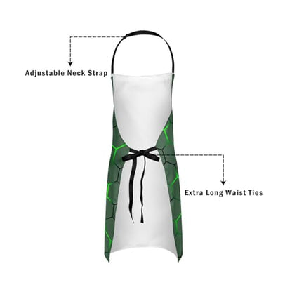 Castle Fairy Basketball Kitchen Apron - color: Gamepad Green