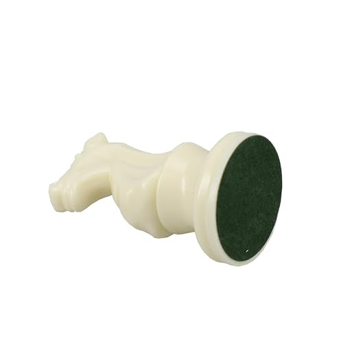 WE Games Staunton Chess Knight - Light Plastic Chess Piece for Tournament Set, Felt Bottom, Classic Design - color: White Knight