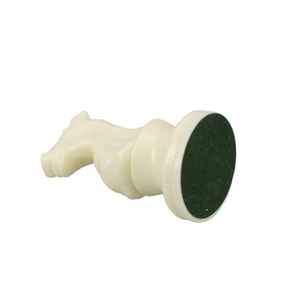 WE Games Staunton Chess Knight - Light Plastic Chess Piece for Tournament Set, Felt Bottom, Classic Design - color: White Knight