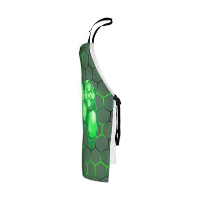 Castle Fairy Basketball Kitchen Apron - color: Gamepad Green
