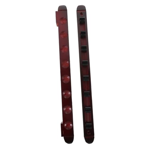 POPETPOP 1Set Wooden Wall Mounted Pool Cue Rack Decorative Pole Storage for Billiard Sticks Reliable Cue Holder and for Billiard Enthusiasts Rustic Wine