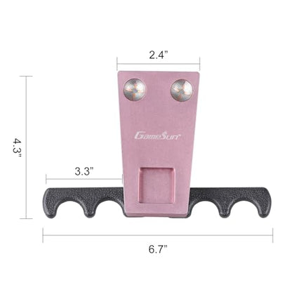 6 In 1 Portable Weighted Pool Cue Holder, chalk holder, billiard cue tip tool, Pink - color: Pink