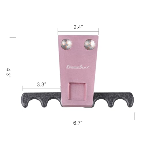 6 In 1 Portable Weighted Pool Cue Holder, chalk holder, billiard cue tip tool, Pink - color: Pink