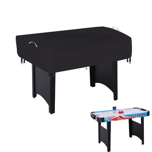 Air Hockey Arcade Table Cover,Heavy Duty 600D Oxford Covers for Hockey Game Table/Foosball and Game Soccer Table ,Outdoor Waterproof,Rain, Snow and Wind-Proof (Black, 66*34*20in) - size: 66*34*20in