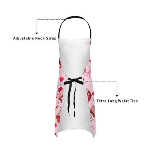 Castle Fairy Cute Rabbit Deer Kitchen Apron - color: Cake Pink Bow