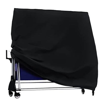 Waterproof Ping Pong Table Cover, 210D Polyester Taffeta Tennis Protector for Regulation Size Tables, Black, 72.83 x 64.96 x 27.55 in