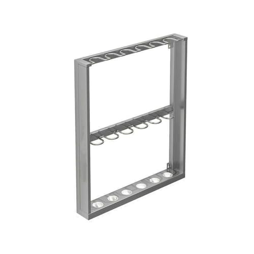 Metal Golf Club Rack, Wall-mounted Billiard Pool Stick Holder, Billiard Cue Organizer for Home Bar, Office and Party Room(Silver,Small) - color: Silver, size: Small
