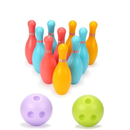 Kids Bowling Toy Set, Indoor Outdoor Bowling Games for Children Boys Girls with Plastic, Develop Motor Skills Hand Eye Coordination