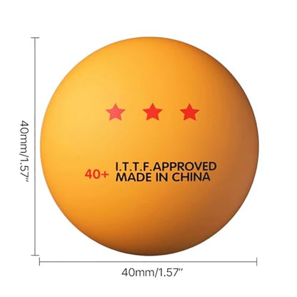 10 Pcs 3-Star ITTF Standard Table Tennis Balls, White