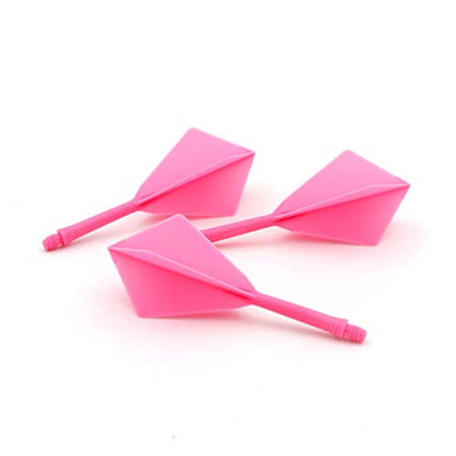 CUESOUL ROST Integrated Dart Shaft and Flights Medium,Diamond Shape,Set of 3 - color: Pink