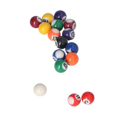 Mini Billiard Ball Set, Precision Balanced Durable Rolling Balls for Game Rooms Bars Polyester Resin 25mm 16 Pack