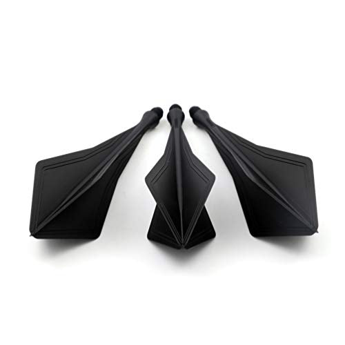 CUESOUL TRAJ AK8 New Integrated Dart Flights and Shafts Wave Shape,Very Slim Dart Flight 3 Sets - color: Diamond Shape-Black