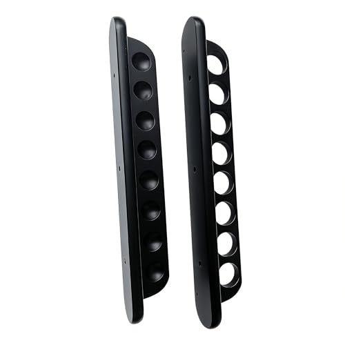 8 Pool Cue Rack, Wood Billiard Cue Rack Wall Mounted, Ideal for Pool Bars & Billiard Players
