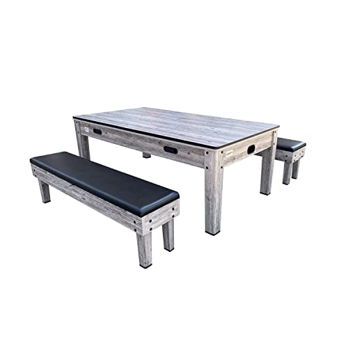 Luxor 7.5-Foot 4-in-1 Multi-Game Swivel Pool Table - Billiards/Pool, Ping Pong, Hockey & Dining
