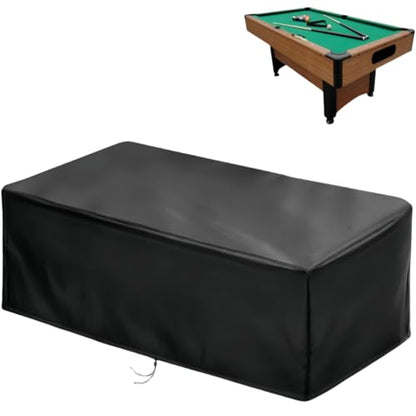 【2025 Upgraded Fabric】Saking 8 Ft Pool Table Cover Waterproof, Heavy Duty Billiard Table Cover Indoor & Outdoor, 102" L x 53" W x 32" H, Black