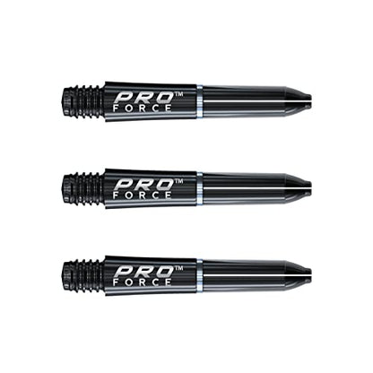 WINMAU Pro-Force Extra Short Dart Shafts - Black Nylon Ring Grip Stems with Flight Lock System, 27 mm Replacement Shafts, 3 Pack