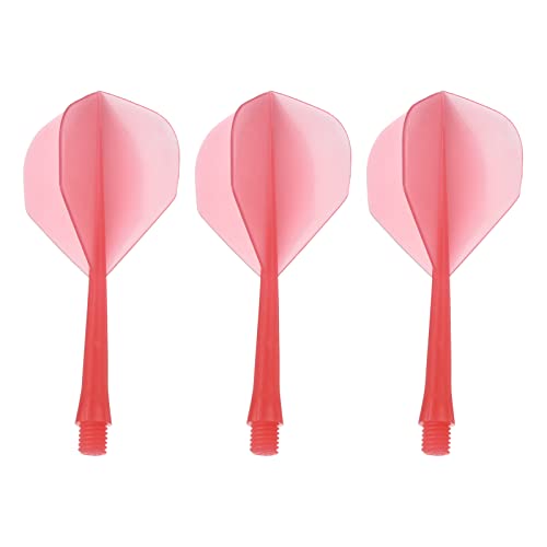 PATIKIL Integrated Dart Shaft & Flights, Pack Lightweight Plastic Dart Flight Set - color: Transparent Red