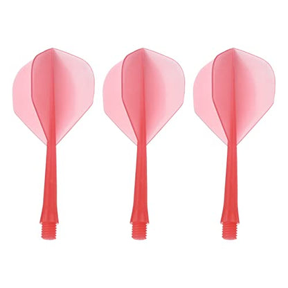 PATIKIL Integrated Dart Shaft & Flights, Pack Lightweight Plastic Dart Flight Set - color: Transparent Red