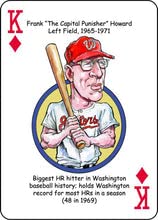 Washington Baseball Heroes Playing Cards for Nationals & Senators Fans