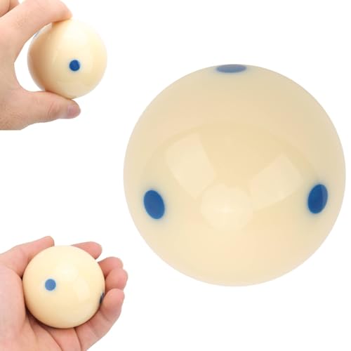57.2mm Dot Spot Cue Ball, Standard Size Pool Training Ball with Practice Lines Dots Resin Billiard Accessory for Spin Control 2.3in Billiard Practice for Players - color: Blue Dot