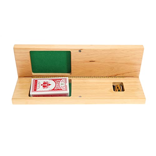 Pacific Shore Games Canoe Cribbage Board Game Set, Camp Nautical Print, Continuous 3 Track Travel Cribbage Boards Unique, Wooden Board Games for Adults, 9 Metal Cribbage Pegs, 12 Inches - style: Camp