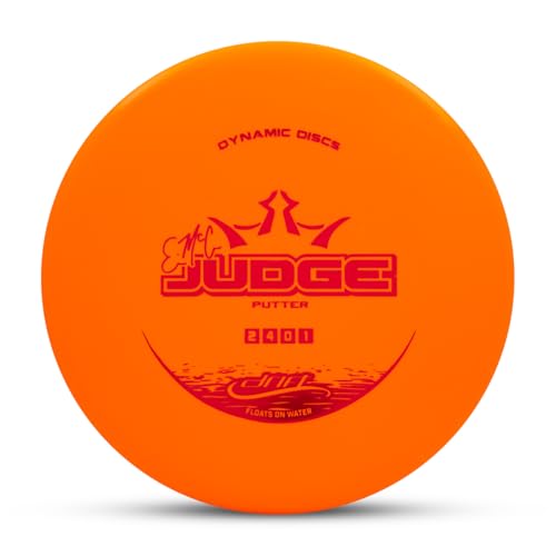 Dynamic Discs Drift EMAC Judge Disc Golf Putter | Beginner Friendly Stable Putter Disc | Lightweight & Floats in Water | Grippy Base Plastic | 120-130g (Colors May Vary) - color: Orange