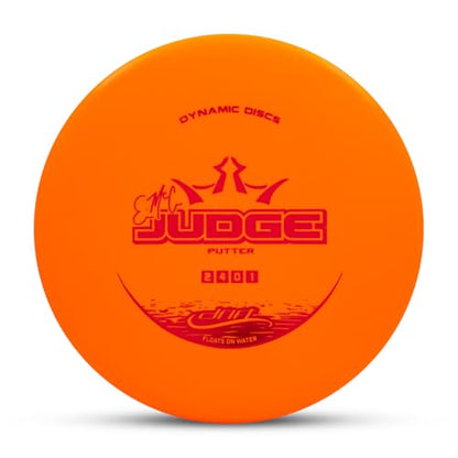 Dynamic Discs Drift EMAC Judge Disc Golf Putter | Beginner Friendly Stable Putter Disc | Lightweight & Floats in Water | Grippy Base Plastic | 120-130g (Colors May Vary) - color: Orange