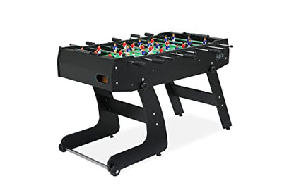 KICK Monarch 48" Folding Foosball Table – Compact Indoor Game Table - color: Black