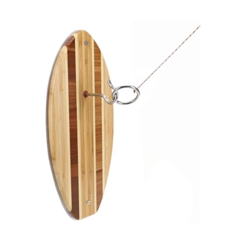 Pacific Shore Games Wooden Hook and Ring Game - Outdoor Games for Adults and Family, Ultimate Ring Toss Game, Ring Game on String for Man Caves, Game Room Walls, Bars, and Patios - style: Striped
