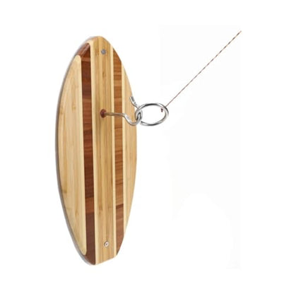 Pacific Shore Games Wooden Hook and Ring Game - Outdoor Games for Adults and Family, Ultimate Ring Toss Game, Ring Game on String for Man Caves, Game Room Walls, Bars, and Patios - style: Striped
