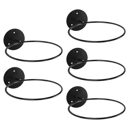 TOYANDONA 5Pcs Wall Mounted Ball Holder Rack for Sports Equipment Storage Durable Design for Home Suitable for Basketball Football and Helmets Easy to Install Display