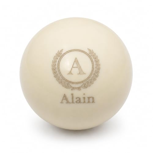 Custom Personalized Pool Ball Laser Engraved Billiard Ball Gift 2.25 Inch Standard Size Polyester Resin Desk Display Optional Ball Stand Add-On White - color: White