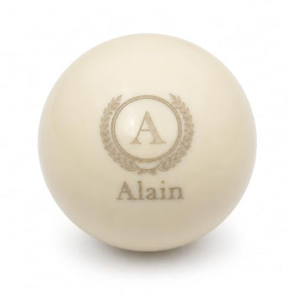 Custom Personalized Pool Ball Laser Engraved Billiard Ball Gift 2.25 Inch Standard Size Polyester Resin Desk Display Optional Ball Stand Add-On White - color: White
