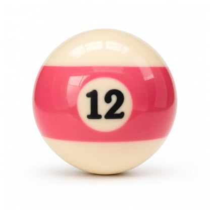 KONLLEN Single Replacement Pool Ball – 2-1/4" Regulation Size & Weight Billiard Ball Made of Phenolic Resin (Choose 1–15 or Cue Ball) - color: #12