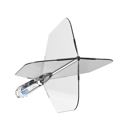 CUESOUL ROST 77 Integrated Dart Shaft and Flight Big Wing Shape,Set of 3 - color: Ice with Blue Logo, size: M-28mm