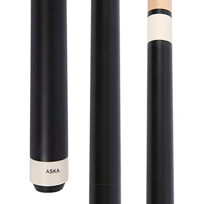 ASKA 25oz Heavy Hitter Matte Jump Break Cue – 3-Piece Jump/Break Pool Cue, 14mm Phenolic Tip & Ferrule, Hard Rock Canadian Maple Shaft, 2 Quick Release Joints, Wrapless Matte Handle, 58" Cue - color: Matte Black