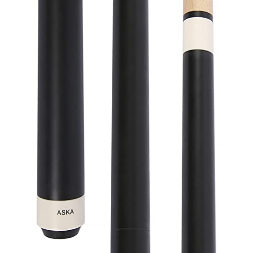 ASKA 25oz Heavy Hitter Matte Jump Break Cue – 3-Piece Jump/Break Pool Cue, 14mm Phenolic Tip & Ferrule, Hard Rock Canadian Maple Shaft, 2 Quick Release Joints, Wrapless Matte Handle, 58" Cue - color: Matte Black