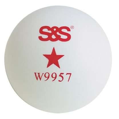 S&S Worldwide Spectrum Table Tennis Balls 1 Star, 40MM, Seamed Balls, Bulk Pack, White, 144 Pk
