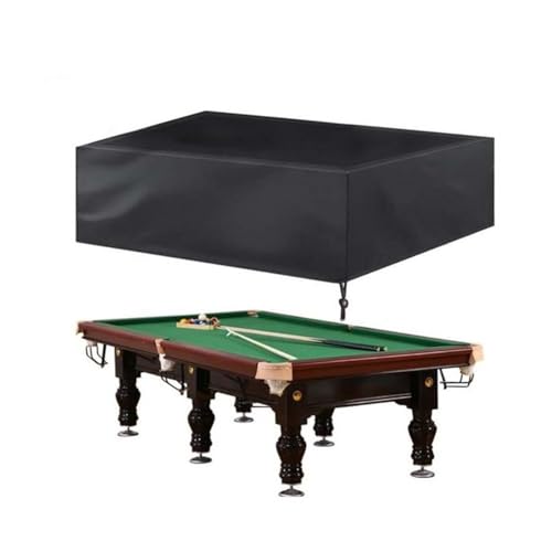 Pool Table Cover 7/8/9 Feet Billiard Table Cover Waterproof Oxford Cloth Pool Dust with Drawstring Black Snooker(260x135x82cm) - color: 260x135x82cm