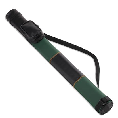 Billiard/Pool Cue Hard Cases, Cue Case 1 Stick 2 Holes,Holds 1 Complete 2-Piece 58 Inches Cue Sticks,Deluxe Hard Billiard Pool Cue Stick Carrying Case,Pool Billiards Accessories - color: Green