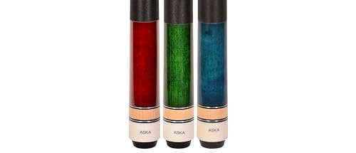 Set of Aska L2 Billiard Pool Cue Sticks, 58" Hard Rock Canadian Maple, 5/16x18 Joint, 13mm Hard Tip, Mixed Weights - style: Set of 3 Sticks