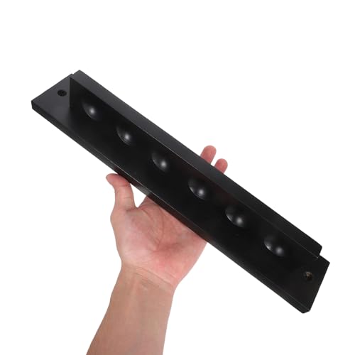 DOITOOL Solid Wood Billiard Cue Wall Rack 6-hole Pool Stick Holder Wall-mounted Cue Storage Organizer for Indoor Recreation Room