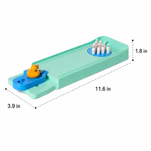 Mini Bowling Set, Wooden Bowling Game for Adults, Miniature Bowling Alley, Small Desktop Fun Toy - style: waterfowl Bowling