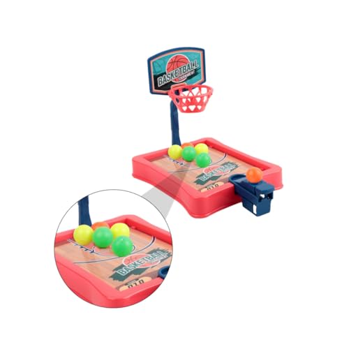 MERRYHAPY 2 Sets Mini Basketball Game for Educational Tabletop Basketball Hoop with Stand Enhances Hand-Eye Coordination and Finger Strength Creative Indoor Playset in Red Blue