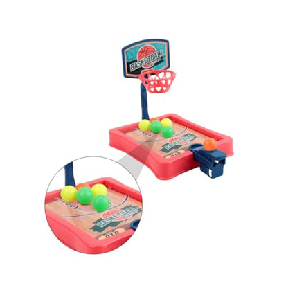 MERRYHAPY 2 Sets Mini Basketball Game for Educational Tabletop Basketball Hoop with Stand Enhances Hand-Eye Coordination and Finger Strength Creative Indoor Playset in Red Blue