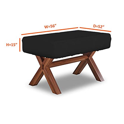 Covers & all Foosball Table Cover 12 Oz Waterproof - 100% Weather Resistant Outdoor Game Table Cover with Elastic at 4 Sides (56"W x 52"D x 15"H, Black) - color: Black, size: 56"W x 52"D x 15"H