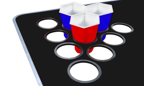 PartyPong 8-Foot Folding Pong Table w/Cup Holes & Pong Balls