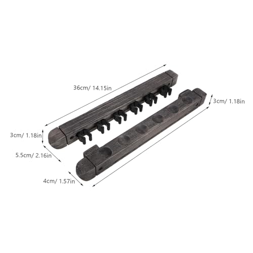 POPETPOP 1set Billiard Holder Wall Mounted Rack Pool Stick Storage for Game Rooms Billiard Home Recreation Areas Cues Space-saving Design Easy Installation Prevents Damage