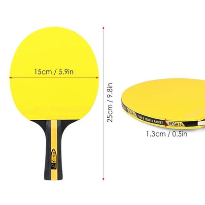 2 Pack Table Tennis Sets with 3 Balls and Carry Bag – Beginner Paddles for 2 Players, Durable Polar Wood Rackets and Zippered Case - color: Green B