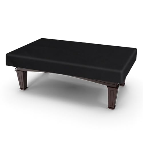 Klmnop 8 Feet Pool Table Cover, Waterproof & Dustproof 420D Oxford Cloth Billiard Pool Table Cover for Pool Table 8FT Fitted(Black)